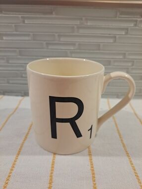 Scrabble Tile Coffee Cup Mug R1 Monogram Board Game Wild & Wolf Brand